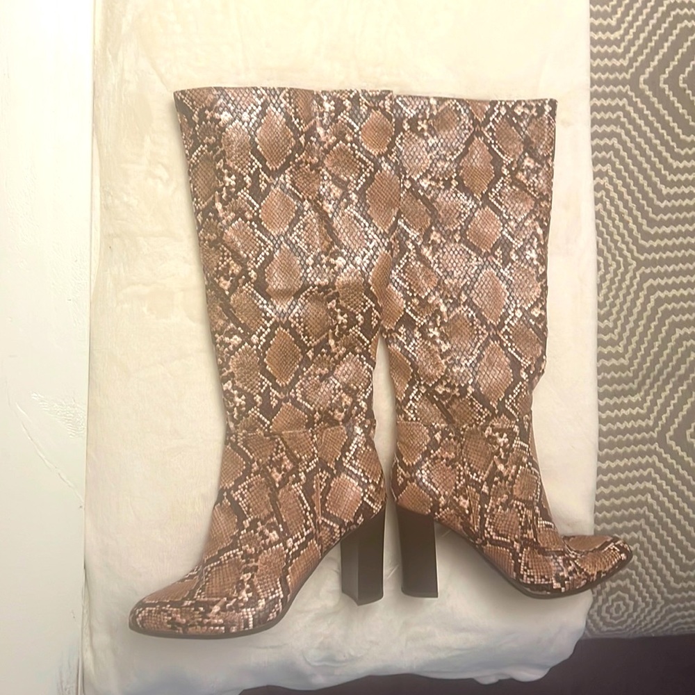 Snake Print High Boot